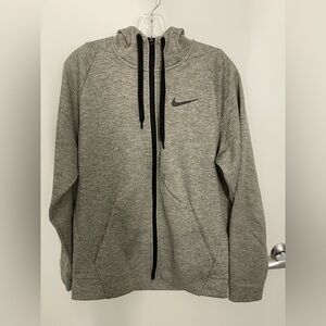 Nike DRI FIT Gray Full Zip Jacket Hoodie